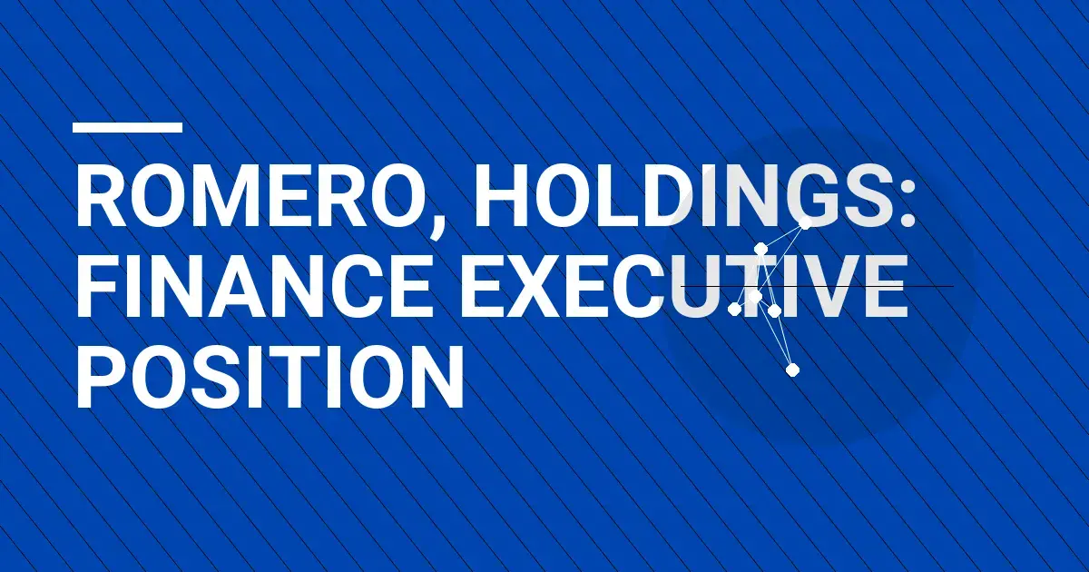 Romero, Holdings: Finance Executive Position