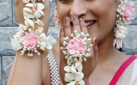 Floral Jewellery for Bride – Explore Handmade Bridal Flower Sets | VAIDAAN